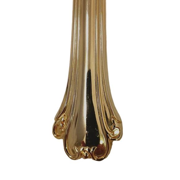 F.B. Rogers Gold Knife Chippendale Gold Electroplate HOLIDAY WEDDING PARTY VNTG - Picture 4 of 11